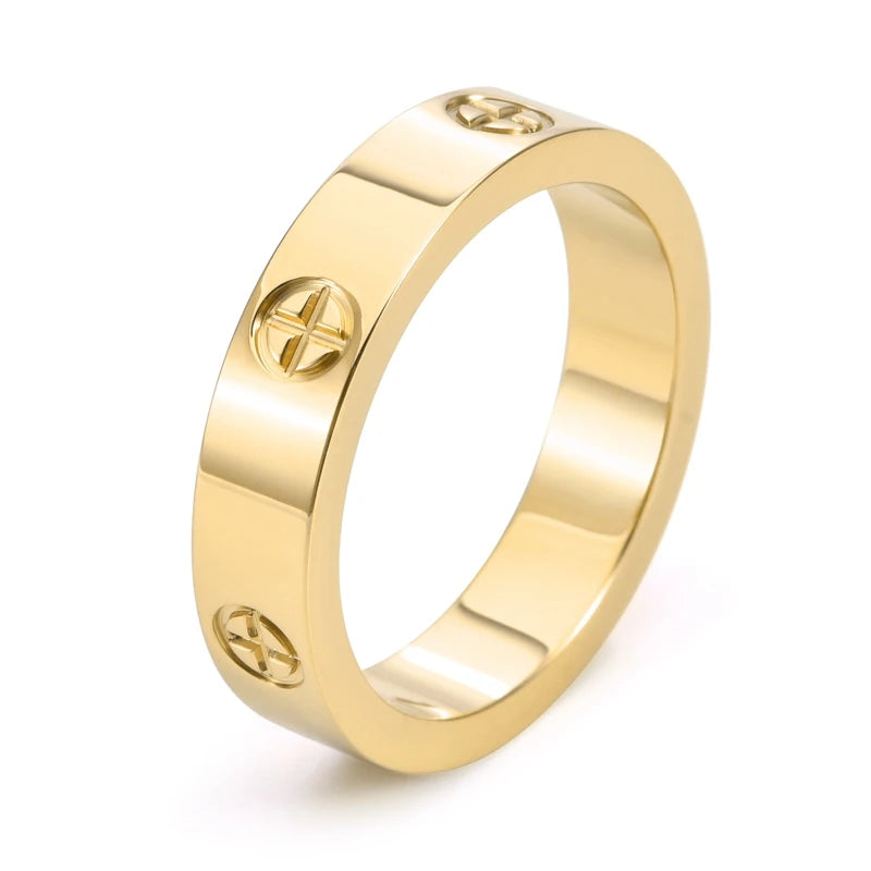 Love Cross 5mm Band Ring