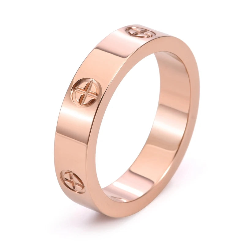 Love Cross 5mm Band Ring