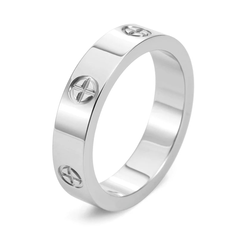 Love Cross 5mm Band Ring